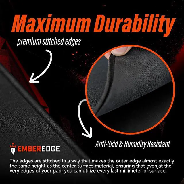 Alt view image 3 of 6 - KX100 Pro Gaming Mouse Pad  Hybrid Cloth Surface for Speed & Control | Durable Anti-Fray Stitching, Low Static Friction, Non-Slip, & Liquid Resistant | XL 600x470x3mm Ships Flat