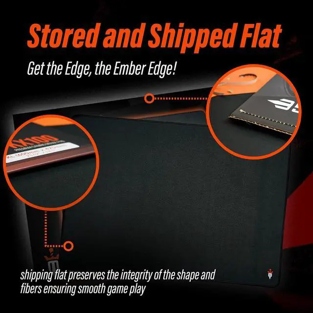 Alt view image 5 of 6 - KX100 Pro Gaming Mouse Pad  Hybrid Cloth Surface for Speed & Control | Durable Anti-Fray Stitching, Low Static Friction, Non-Slip, & Liquid Resistant | XL 600x470x3mm Ships Flat