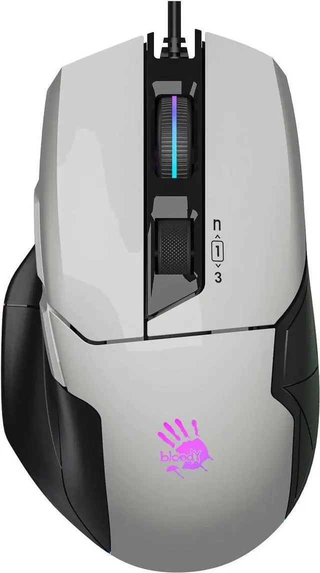 Main image of Bloody Gaming W70 Max Gaming Mouse 10,000 CPI 250 IPS RGB Gaming Mouse Panda White
