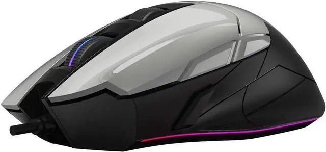 Alt view image 3 of 7 - Bloody Gaming W70 Max Gaming Mouse 10,000 CPI 250 IPS RGB Gaming Mouse Panda White