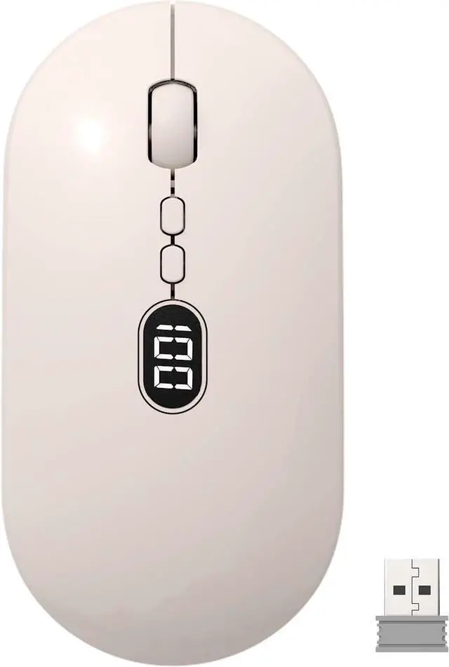 Main image of MAGIC-REFINER X1 Bluetooth Wireless Computer Mouse for Laptop with Battery Level Visible, 2.4G Portable Ultra Slim USB Mouse, Silent Click Laptop Mouse 1600 DPI for Windows/Mac/PC/Office