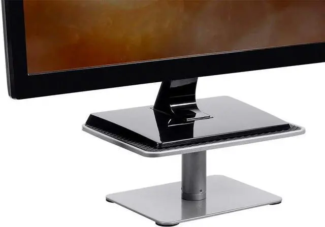 Alt view image 5 of 6 - Monoprice Universal Monitor Riser Stand - Raises Monitors 4.6 to 6.5 Inches, Silver Finish - Workstream Collection