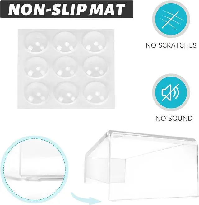 Alt view image 7 of 7 - Acrylic Monitor Stand Riser Anti-Cat Laptop Cover Protector, Crystal Clear Laptop Stand, 16 inch Computer Monitor Riser for Home Office