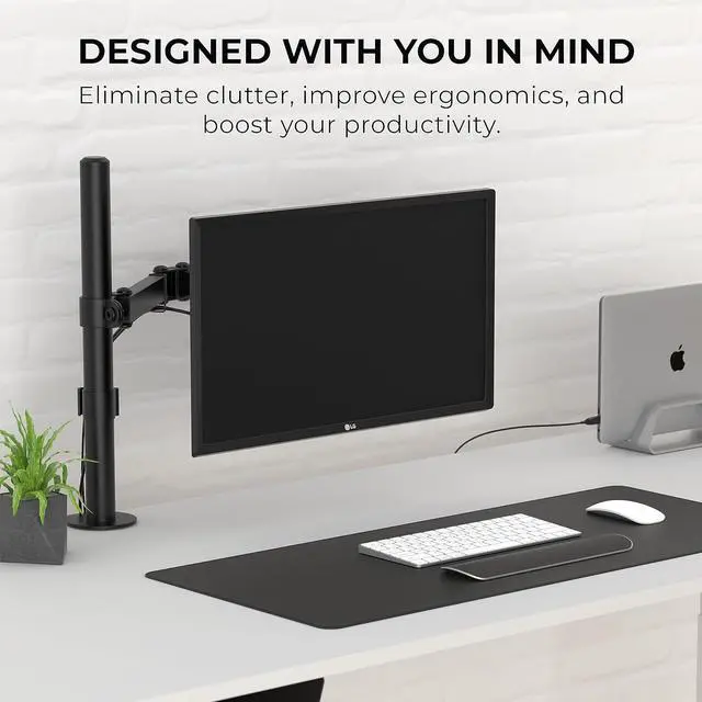 Alt view image 4 of 7 - HumanCentric VESA Mount Adapter Compatible with LG Monitors 24MP58VQ, 24MP58VQ-P, 24MP59HT, 24MP59HT-P, and 24MP60VQ, Mounts Monitor to VESA Stand, Arm or Desk Mount with 75x75 or 100x100 mm Pattern