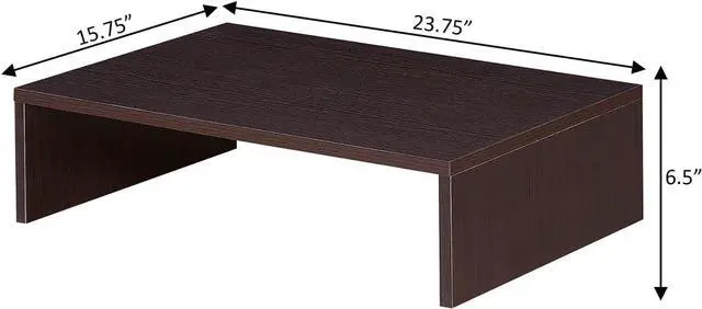Alt view image 3 of 6 - Convenience Concepts Designs2Go Small Monitor Riser for TVs up to 26", Espresso