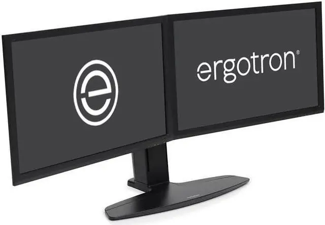 Main image of Ergotron Neo-Flex Dual Monitor Stand for Desk, Double VESA Mount for 2 Monitors Up to 24 Inches Black