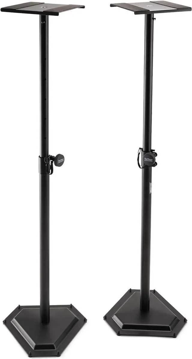 Alt view image 4 of 7 - On Stage Stands SMS6600-P Hex-Base Monitor Stand