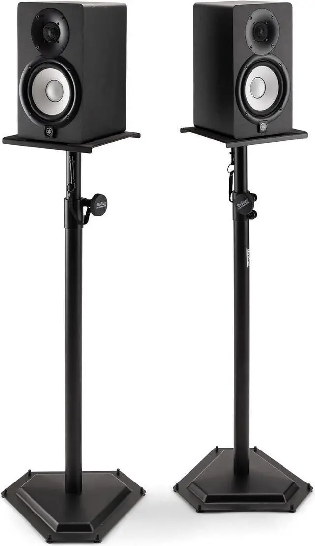 Alt view image 2 of 7 - On Stage Stands SMS6600-P Hex-Base Monitor Stand