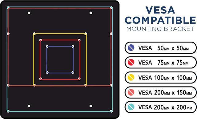 Alt view image 5 of 7 - Mount-It! VESA Mount Adapter Plate - Monitor and TV Mount Extender Conversion Kit Allows 75x75, 100x100 to Fit Up to 200x200 and 200x100 mm Patterns, Heavy-Gauge Steel, Hardware Included