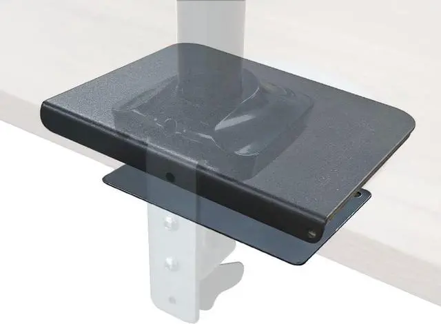 Main image of Steel Monitor Mount Reinforcement Plate for Thin, Glass and Other Fragile Tabletop, Steel Bracket Plate Fits Most Monitor Stand C Clamp Installation
