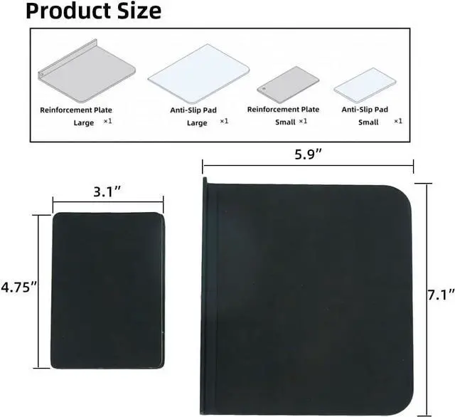 Alt view image 4 of 4 - Steel Monitor Mount Reinforcement Plate for Thin, Glass and Other Fragile Tabletop, Steel Bracket Plate Fits Most Monitor Stand C Clamp Installation