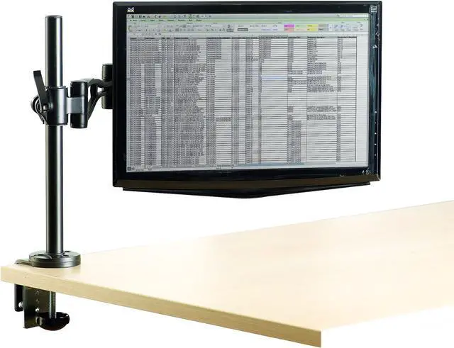 Alt view image 3 of 5 - Fellowes 8041601 Professional Series Adjustable Depth Computer Monitor Stand for Desk with Single Monitor Arm, 30 Inch Monitor Capacity