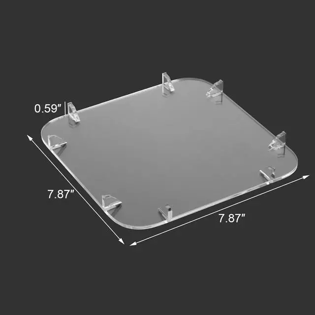 Alt view image 5 of 7 - Acrylic Desktop Stand for Mac Studio M2 Max, M2 Ultra, M1 Max, M1 Ultra - Mac Studio Stand Holder Compatible with Mac Studio and Mac mini, Clear