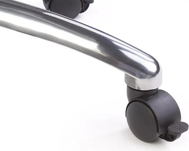 Alt view image 3 of 4 - Displays2go Mobile Height-Adjustable Monitor Stand - Silver Rolling TV Stand for 12" to 22" TVs - Mobile TV Stand - Silver (MB1030SLV)