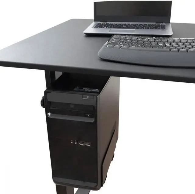Alt view image 3 of 6 - Stand Up Desk Store Adjustable CPU Desktop Computer Tower Holder Under Desk Mount