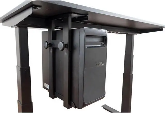 Alt view image 4 of 6 - Stand Up Desk Store Adjustable CPU Desktop Computer Tower Holder Under Desk Mount