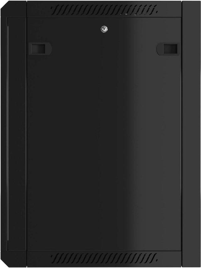 Alt view image 7 of 7 - 15U Wall Mount Server Rack Cabinet Locking Computer Cabinet Network Enclosure for Electronics Security Audio Video AV Equipment Data Rack 18-Inch Depth Server Cabinet