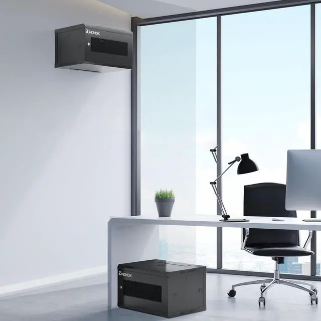 Alt view image 3 of 7 - 6U Server Cabinet Wall Mount Network Rack Enclosure Cabinet Enclosure for Computer Data Networking Electronic Equipment, Removable Side Panels 14.5in Depth