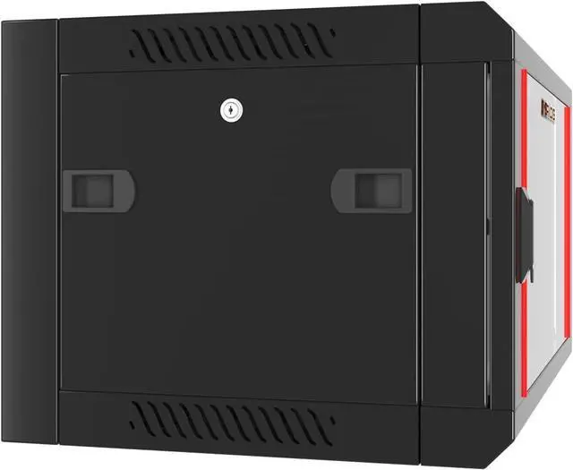 Alt view image 3 of 7 - Server Rack - Wall Mount Rack - Locking Cabinet for Network - Electronics - Security - Audio - Video - AV Equipment - Data Rack - 18-Inch Depth Server Cabinet (6U)