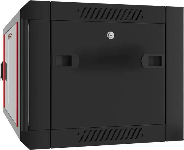 Alt view image 6 of 7 - Server Rack - Wall Mount Rack - Locking Cabinet for Network - Electronics - Security - Audio - Video - AV Equipment - Data Rack - 18-Inch Depth Server Cabinet (6U)