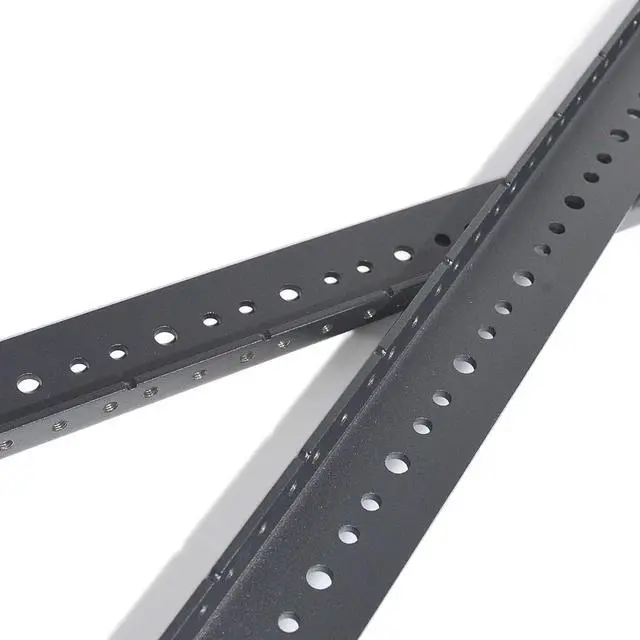 Alt view image 2 of 7 - RIVECO 16U Vertical Rack Rails Kit Heavy Duty Server Rack Mount Rails 2PCS Black