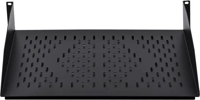 Alt view image 4 of 6 - RackPath 2U Cantilever Universal Rack Shelf - 14in Deep  Rackmount Shelf for 19 AV/Network Equipment Racks  55lbs Capacity - 2 Pack