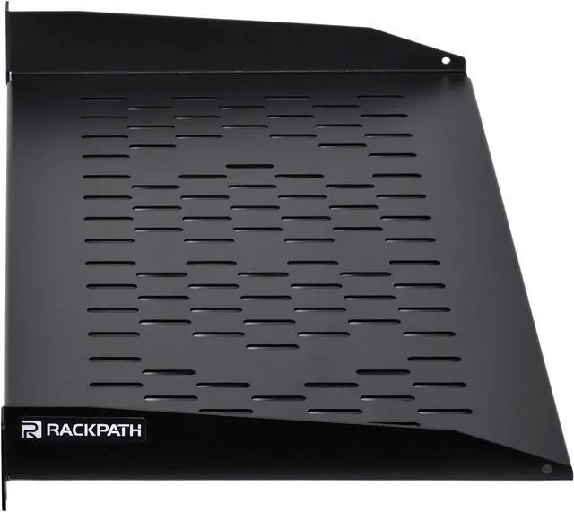 Alt view image 5 of 6 - RackPath 1U Cantilever Universal Rack Shelf - 10in Deep  Rackmount Shelf for 19 AV/Network Equipment Racks  55lbs Capacity - 2Pack