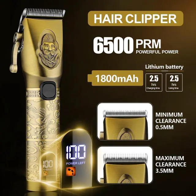 Alt view image 3 of 7 - RESUXI Professional Hair Clippers for Men T-Blade Trimmer Electric Shavers Razor Set,Cordless Beard Trimmer for Men Barber Clippers for Hair Cutting Grooming Kit