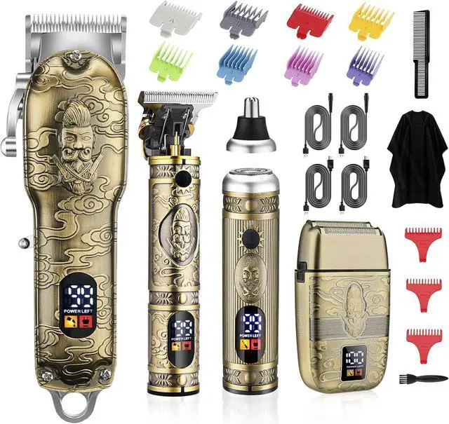 Main image of Soonsell Hair Clippers for Man,T-Blade Trimmer,Nose Hair Trimmer,Hair Shaver Set,Clippers for Men Professional,Clippers for Hair Cutting,Electric Razor for Men, LCD Display(Bronze