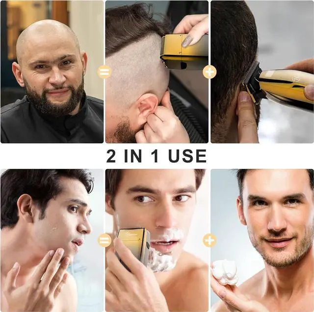 Alt view image 3 of 6 - Hatteker Foil Shaver Bald Head Shaver Electric Shaver Razor for Men Precision Trimmer Beard Clipper Triple Blades Waterproof Cordless