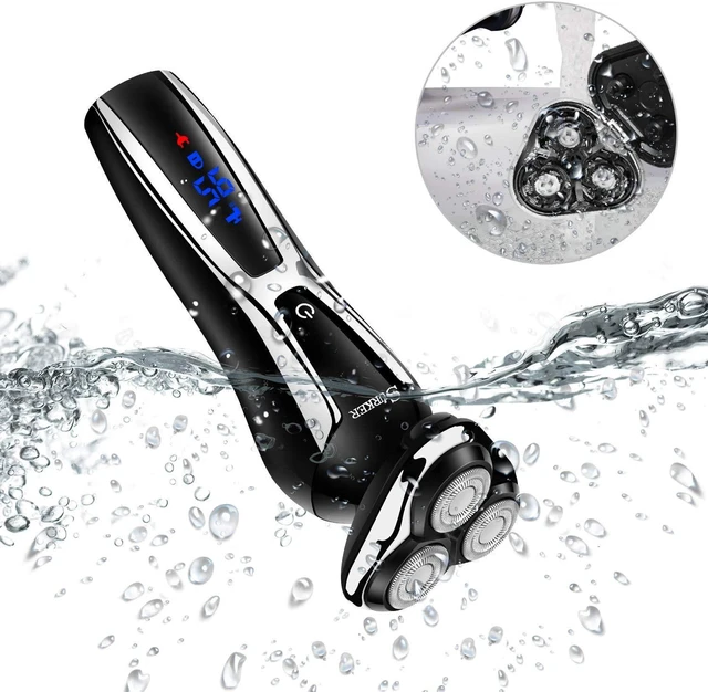 Alt view image 7 of 7 - SURKER Electric Shaver Razor Cordless Beard Trimmer for Men Nose Hair Trimmer 3 in 1 Grooming Kit Plus 1 Facial Cleansing Brush Waterproof USB Rechargeable Dry Wet