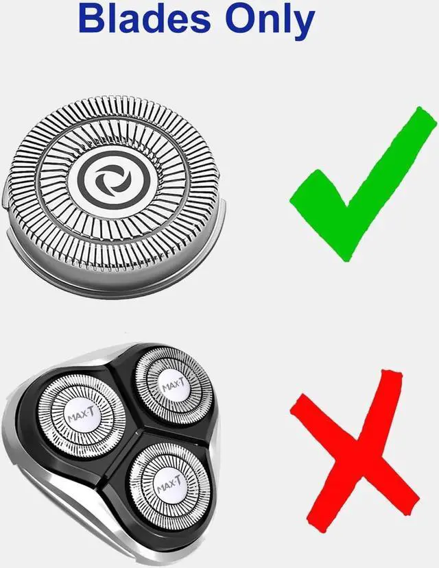 Alt view image 5 of 6 - Electric Shaver Replacement Blades Compatible with MAX-T Men Electric Razor RMS7109 RMS8101, 6 Replacement Blades(Blades Only), 2 Cleaning Brush