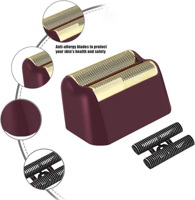 Alt view image 2 of 6 - 4 Pack Professional 5 Star Series Finale Shaver Replacement Foil and Cutter Bar Assembly Compatible With Wahl Shaver Foil 7031-100, 7043-100 Super Close Shaving Replacement Heads