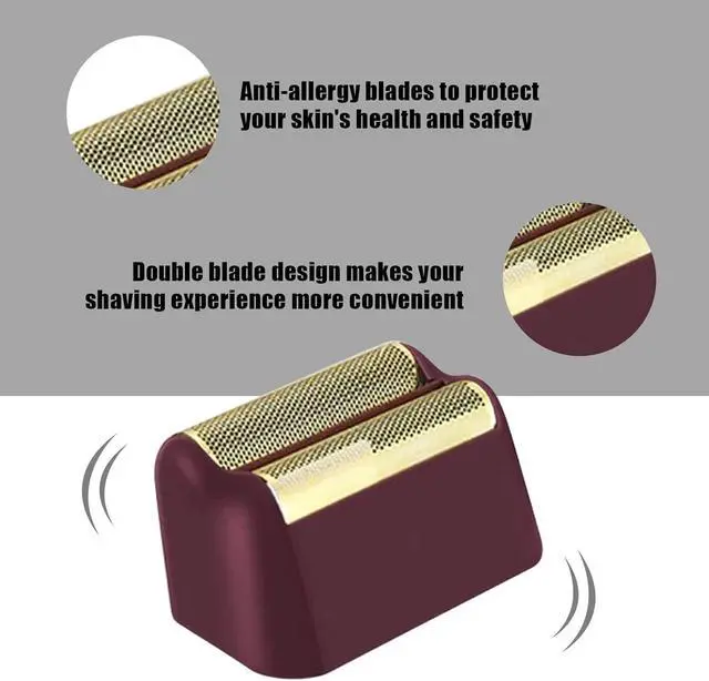 Alt view image 3 of 5 - Professional 5 Star Series Finale Shaver Replacement Foil and Cutter Bar Assembly Compatible with wahl Shaver Foil 7031-100, 7043-100 Super Close Shaving Replacement HeadsRed,2 PACK