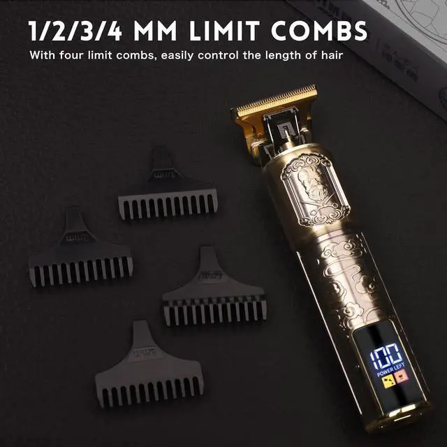 Alt view image 7 of 7 - Ufree Beard Hair Trimmer for Men Professional, Grooming Cutting Kit, Mustache T Blade Liners Trimmer Electric Shavers, Cordless Zero Gapped Edgers Clippers Barber Supplies, Gifts for Men