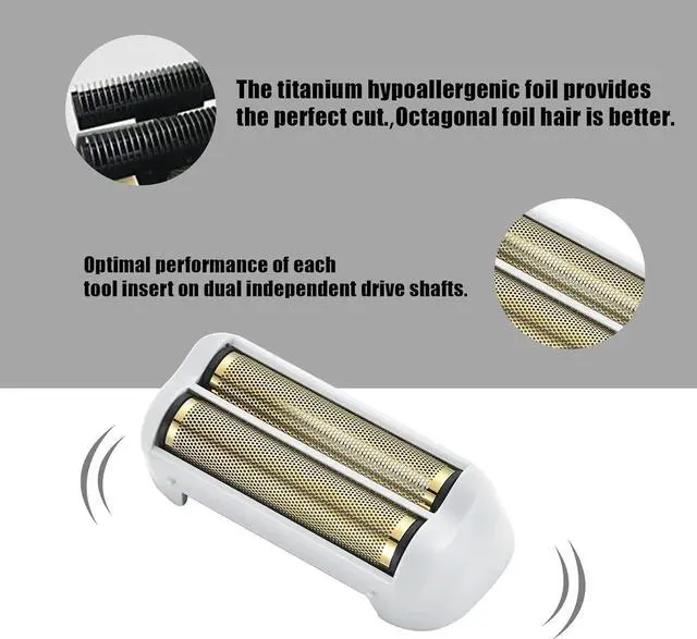 Alt view image 3 of 6 - Pro Shaver Replacement Foil and Cutters compatible with andis 17150(TS-1)/17155/17200 shaver ProFoil Lithium replacement" Silver 2 Pack