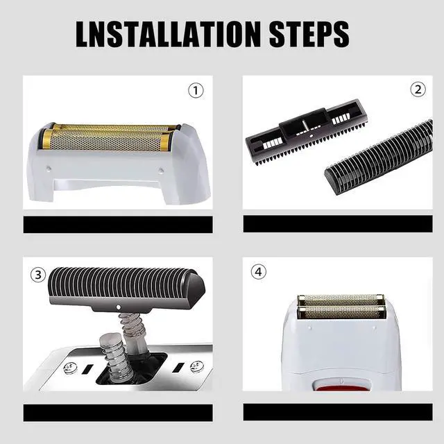 Alt view image 5 of 6 - Pro Shaver Replacement Foil and Cutters compatible with andis 17150(TS-1)/17155/17200 shaver ProFoil Lithium replacement" Silver 2 Pack