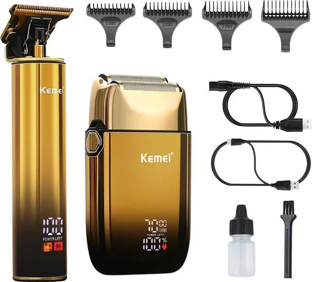 Main image of KEMEI Foil Shavers,Bald Head Shaver,Electric Razor for Men,with Hair Trimmer Barber Trimmers Waterproof Cordless