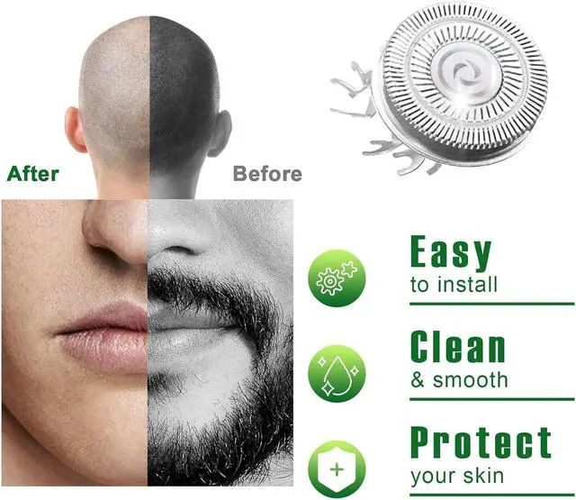 Alt view image 2 of 7 - 12 Pack Shaver Head Replacement Blade compatible with Skull Shaver Pitbull Gold PRO Shaver Replacement Blade 4 Head