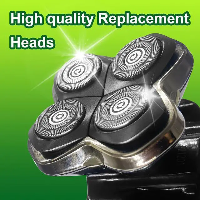 Alt view image 5 of 7 - 12 Pack Shaver Head Replacement Blade compatible with Skull Shaver Pitbull Gold PRO Shaver Replacement Blade 4 Head