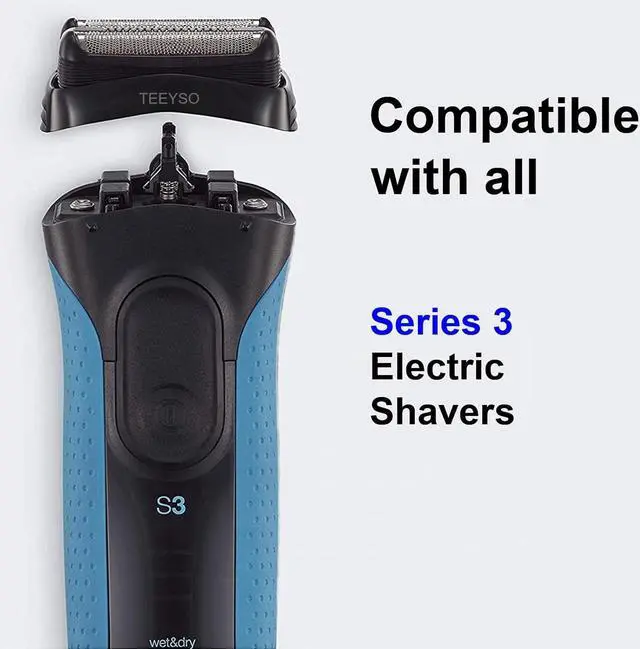 Alt view image 2 of 6 - 32B Series 3 Replacement Head for Braun ProSkin Electric Shaver, Compatible with Braun Foil Shaver 3000s 3010s 3020s 3030s 3040s 3050cc 3070cc 3080s 3090cc 320 330 340 350cc (2 Pack)