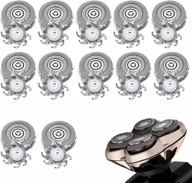 Main image of Shaver Replacement blades,Electric Razor Replacement head,Compatible with Skull 4 Head Replacement Blade for Pitbull, Butterfly Kiss, and Palm Electric Razors 12-Pack
