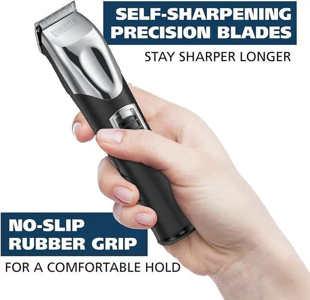 Alt view image 7 of 7 - Wahl USA Rechargeable Lithium Ion All in One Beard Trimmer for Men with Detail and Ear & Nose Hair Trimmer Attachment  Model 9854-600B