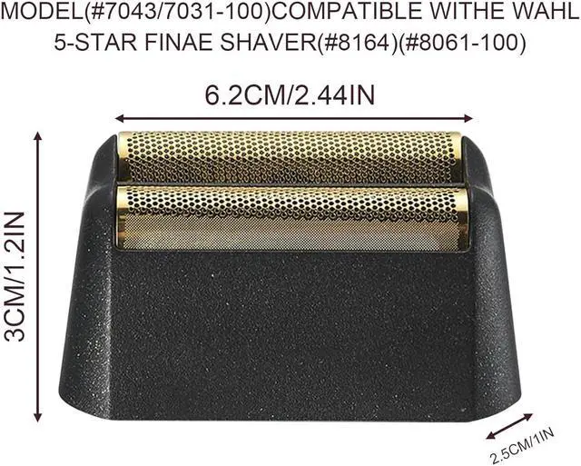 Alt view image 4 of 6 - 4 Pack Professional 5 Star Series Finale Shaver Replacement Foil and Cutter Bar Assembly Compatible with wahl Shaver Foil 7031-100, 7043-100 Super Close Shaving Replacement Heads (7043-4PCS)