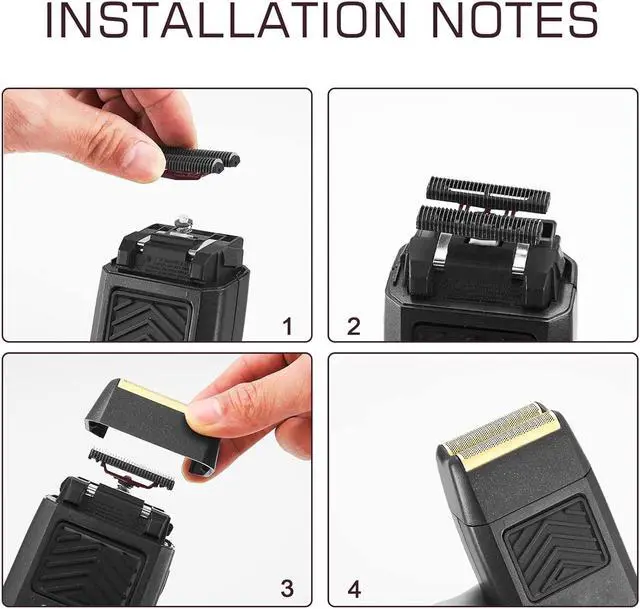 Alt view image 6 of 6 - 4 Pack Professional 5 Star Series Finale Shaver Replacement Foil and Cutter Bar Assembly Compatible with wahl Shaver Foil 7031-100, 7043-100 Super Close Shaving Replacement Heads (7043-4PCS)