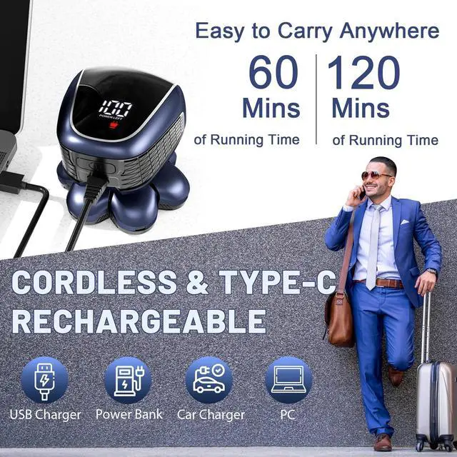Alt view image 3 of 7 - Head Shaver 7D, Wyklaus Upgrade Head Shavers for Bald Men, Head Electric Razor with Nose Hair Trimmer, IPX6 Waterproof Wet/Dry Mens Grooming Kit, Anti-Pinch, LED Display, USB Rechargeable
