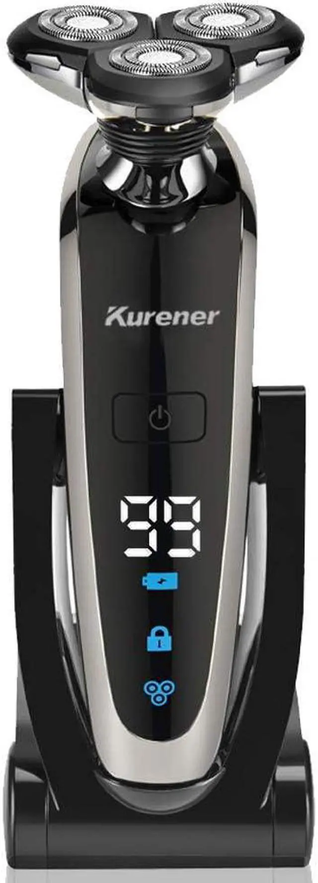 Alt view image 5 of 6 - Electric Shaver Razor for Men Rechargeable 100% Waterproof Rotary for Shaving with Nose Trimmer Sideburns Trimmer Face Cleaning Brush