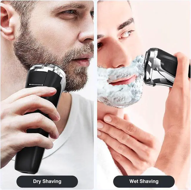 Alt view image 6 of 7 - Electric Razor for Men, Mens Electric Shavers, Wet & Dry Shaver with Pop-up Trimmer, USB-C Rechargeable Waterproof Portable Shaver with LCD Display/Travel Organizer/Travel Lock Ideal Men Gift