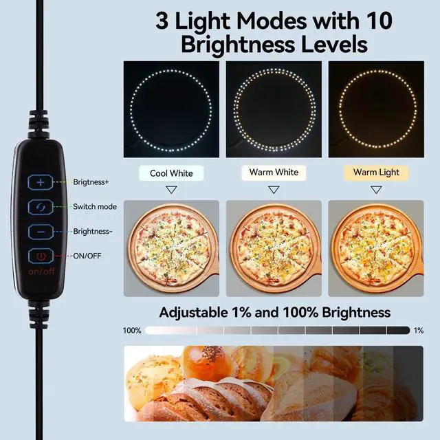 Alt view image 3 of 7 - Photo Studio Light Box, Takerers 16"x16"x16" Portable Professional 3200-6500k Dimmable Shooting Tent Kit with 160 LED & 6 Kinds of Double-Sided Color Backdrops for Product Photography