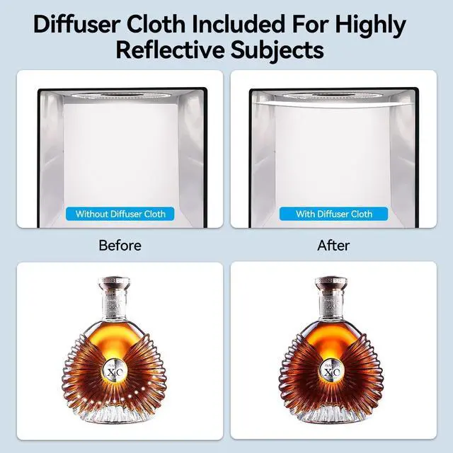 Alt view image 5 of 7 - Photo Studio Light Box, Takerers 16"x16"x16" Portable Professional 3200-6500k Dimmable Shooting Tent Kit with 160 LED & 6 Kinds of Double-Sided Color Backdrops for Product Photography